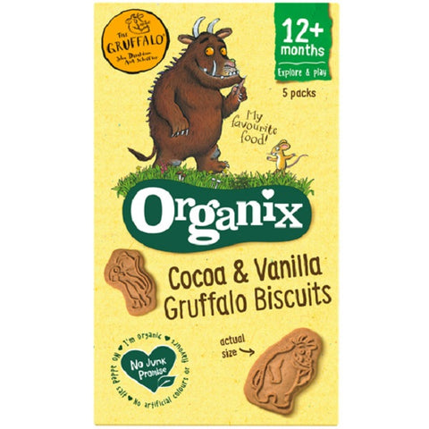 Βιολογικά Μπισκότα με Κακάο & Βανίλια (12μ+) – Organix – 100gr (5x20gr)