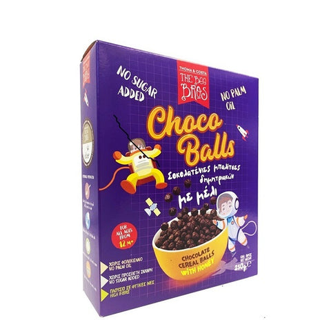 Δημητριακά Choco Balls Με Γεύση Σοκολάτα Χωρίς Ζάχαρη The Bee Bros 250gr