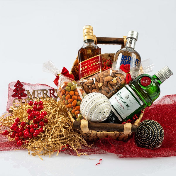 Spirits & Nuts Gift Basket