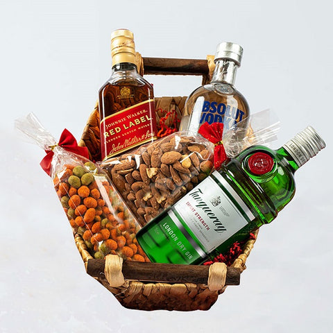 Spirits & Nuts Gift Basket