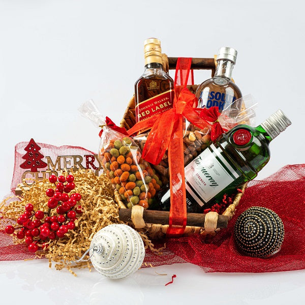 Spirits & Nuts Gift Basket