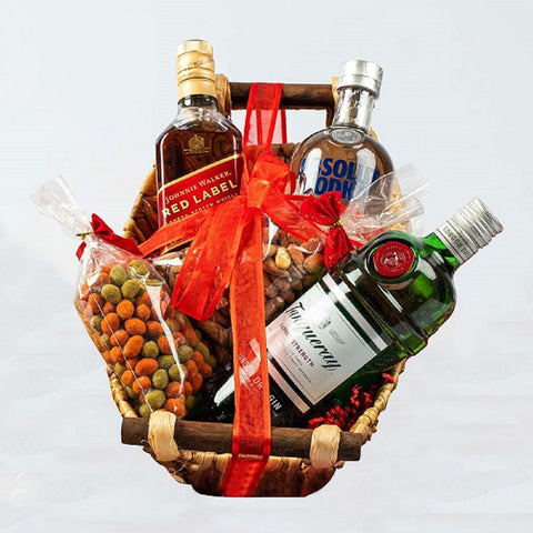 Spirits & Nuts Gift Basket