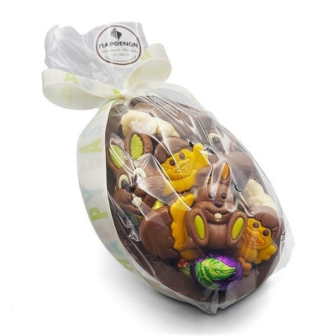 Αυγό Σοκολατένιο Μισό Με Πασχαλινά Σοκολατάκια 500gr
