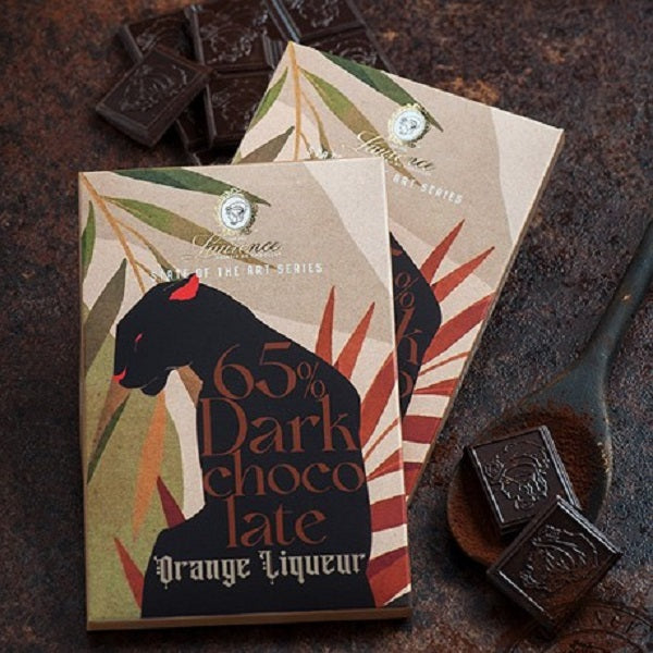 Dark Chocolate & Orange Liqueur 65% Cacao 80gr