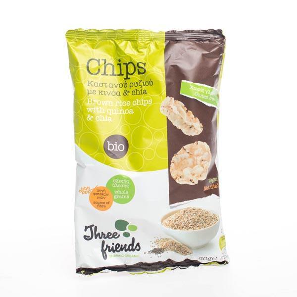Chips Ρυζιού Με Chia & Kινόα Bιολογικά 60gr - Niriton